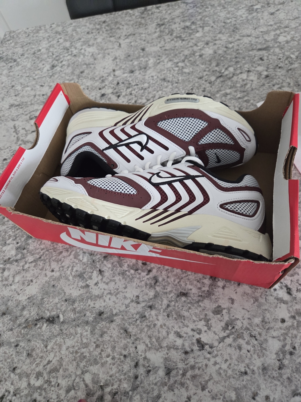 New Nike Air Pegasus Women’s White and Burgundy /brown Athletic Sneakers Sz W9 - Picture 10 of 12